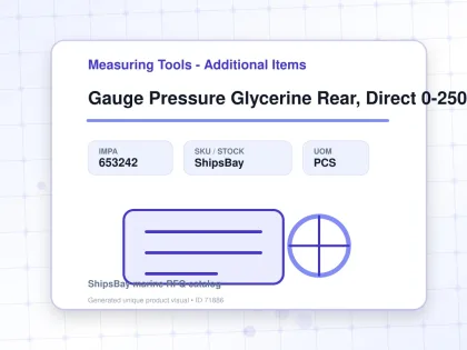 Gauge Pressure Glycerine Rear, Direct 0-250bar 100mm G1/2" - Measuring Tools - Additional Items - IMPA 653242 - UOM PCS