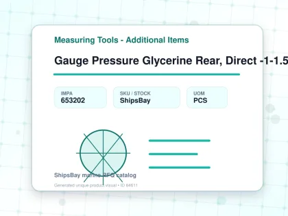 Gauge Pressure Glycerine Rear, Direct -1-1.5bar 80mm G1/2" - Measuring Tools - Additional Items - IMPA 653202 - UOM PCS