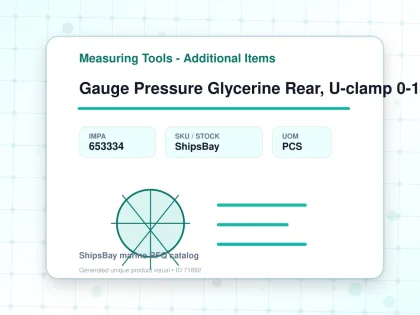 Gauge Pressure Glycerine Rear, U-clamp 0-100bar 63mm G1/4" - Measuring Tools - Additional Items - IMPA 653334 - UOM PCS