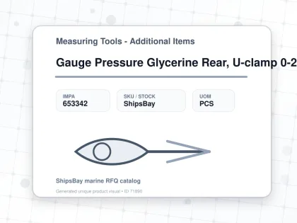 Gauge Pressure Glycerine Rear, U-clamp 0-250bar 100mm G1/2" - Measuring Tools - Additional Items - IMPA 653342 - UOM PCS