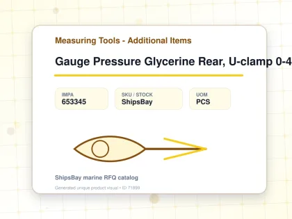 Gauge Pressure Glycerine Rear, U-clamp 0-400bar 100mm G1/2" - Measuring Tools - Additional Items - IMPA 653345 - UOM PCS