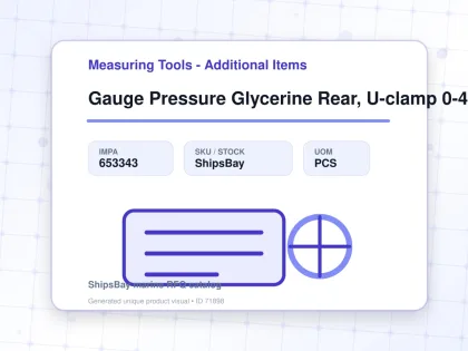 Gauge Pressure Glycerine Rear, U-clamp 0-400bar 63mm G1/4" - Measuring Tools - Additional Items - IMPA 653343 - UOM PCS