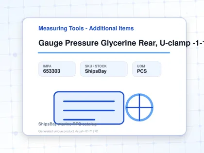 Gauge Pressure Glycerine Rear, U-clamp -1-1.5bar 100mm G1/2" - Measuring Tools - Additional Items - IMPA 653303 - UOM PCS