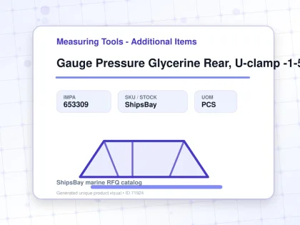 Gauge Pressure Glycerine Rear, U-clamp -1-5bar 100mm G1/2" - Measuring Tools - Additional Items - IMPA 653309 - UOM PCS