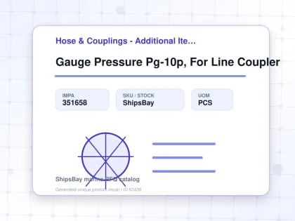 Gauge Pressure Pg-10p, For Line Coupler - Hose & Couplings - Additional Items - IMPA 351658 - UOM PCS