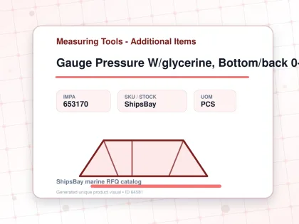 Gauge Pressure W/glycerine, Bottom/back 0-10bar 80mm G1/2" - Measuring Tools - Additional Items - IMPA 653170 - UOM PCS