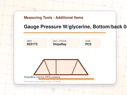 Gauge Pressure W/glycerine, Bottom/back 0-16bar 80mm G1/2" - Measuring Tools - Additional Items - IMPA 653173 - UOM PCS