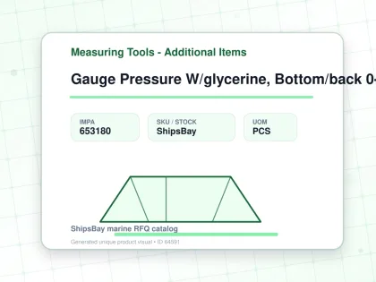 Gauge Pressure W/glycerine, Bottom/back 0-40bar 100mm G1/2 - Measuring Tools - Additional Items - IMPA 653180 - UOM PCS
