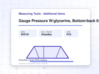 Gauge Pressure W/glycerine, Bottom/back 0-60bar 63mm G1/4" - Measuring Tools - Additional Items - IMPA 653181 - UOM PCS