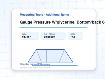 Gauge Pressure W/glycerine, Bottom/back 0-6bar 80mm G1/2" - Measuring Tools - Additional Items - IMPA 653167 - UOM PCS