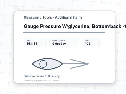 Gauge Pressure W/glycerine, Bottom/back -1-9bar 80mm G1/2" - Measuring Tools - Additional Items - IMPA 653161 - UOM PCS