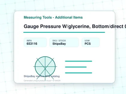 Gauge Pressure W/glycerine, Bottom/direct 0-6bar 63mm G1/4 - Measuring Tools - Additional Items - IMPA 653116 - UOM PCS