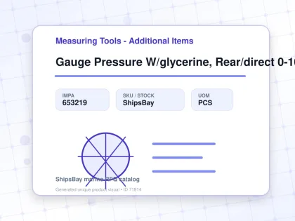 Gauge Pressure W/glycerine, Rear/direct 0-10bar 63mm G1/4" - Measuring Tools - Additional Items - IMPA 653219 - UOM PCS