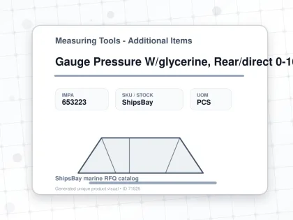Gauge Pressure W/glycerine, Rear/direct 0-16bar 80mm G1/2" - Measuring Tools - Additional Items - IMPA 653223 - UOM PCS