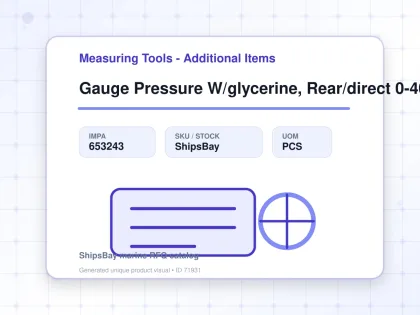 Gauge Pressure W/glycerine, Rear/direct 0-400bar 63mm G1/4 - Measuring Tools - Additional Items - IMPA 653243 - UOM PCS