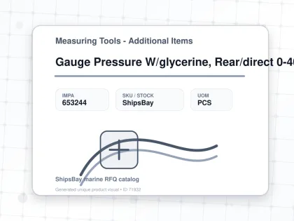 Gauge Pressure W/glycerine, Rear/direct 0-400bar 80mm G1/2 - Measuring Tools - Additional Items - IMPA 653244 - UOM PCS