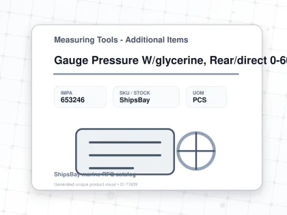 Gauge Pressure W/glycerine, Rear/direct 0-600bar 63mm G1/4 - Measuring Tools - Additional Items - IMPA 653246 - UOM PCS