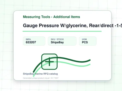 Gauge Pressure W/glycerine, Rear/direct -1-5bar 63mm G1/4" - Measuring Tools - Additional Items - IMPA 653207 - UOM PCS