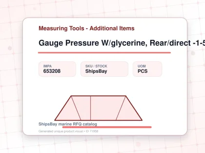 Gauge Pressure W/glycerine, Rear/direct -1-5bar 80mm G1/2" - Measuring Tools - Additional Items - IMPA 653208 - UOM PCS