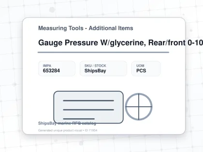 Gauge Pressure W/glycerine, Rear/front 0-100bar 63mm G1/4" - Measuring Tools - Additional Items - IMPA 653284 - UOM PCS