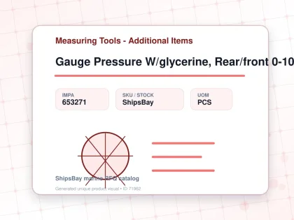 Gauge Pressure W/glycerine, Rear/front 0-10bar 100mm G1/2" - Measuring Tools - Additional Items - IMPA 653271 - UOM PCS