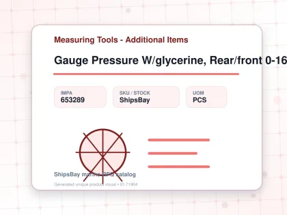 Gauge Pressure W/glycerine, Rear/front 0-160bar 100mm G1/2 - Measuring Tools - Additional Items - IMPA 653289 - UOM PCS