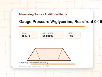 Gauge Pressure W/glycerine, Rear/front 0-16bar 80mm G1/2" - Measuring Tools - Additional Items - IMPA 653273 - UOM PCS