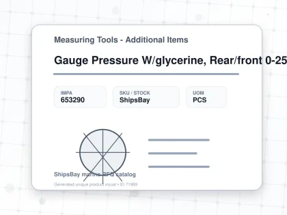 Gauge Pressure W/glycerine, Rear/front 0-250bar 63mm G1/4" - Measuring Tools - Additional Items - IMPA 653290 - UOM PCS
