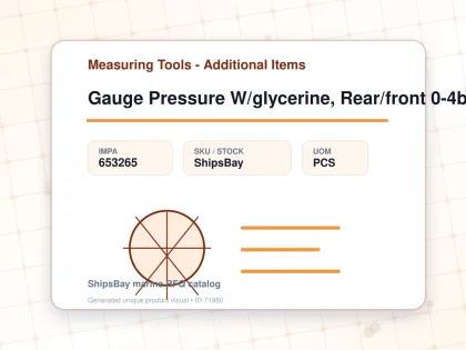 Gauge Pressure W/glycerine, Rear/front 0-4bar 100mm G1/2" - Measuring Tools - Additional Items - IMPA 653265 - UOM PCS