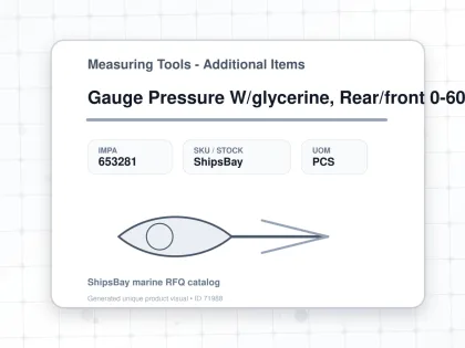Gauge Pressure W/glycerine, Rear/front 0-60bar 63mm G1/4" - Measuring Tools - Additional Items - IMPA 653281 - UOM PCS