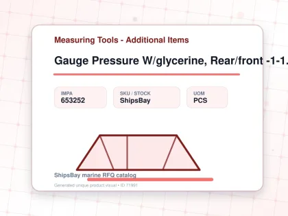 Gauge Pressure W/glycerine, Rear/front -1-1.5bar 80mm G1/2 - Measuring Tools - Additional Items - IMPA 653252 - UOM PCS