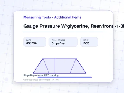 Gauge Pressure W/glycerine, Rear/front -1-3bar 63mm G1/4" - Measuring Tools - Additional Items - IMPA 653254 - UOM PCS