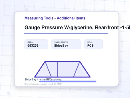 Gauge Pressure W/glycerine, Rear/front -1-5bar 80mm G1/2" - Measuring Tools - Additional Items - IMPA 653258 - UOM PCS