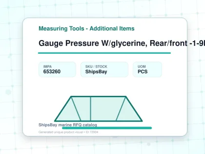 Gauge Pressure W/glycerine, Rear/front -1-9bar 63mm G1/4" - Measuring Tools - Additional Items - IMPA 653260 - UOM PCS