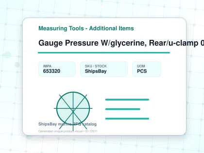 Gauge Pressure W/glycerine, Rear/u-clamp 0-10bar 80mm G1/2 - Measuring Tools - Additional Items - IMPA 653320 - UOM PCS