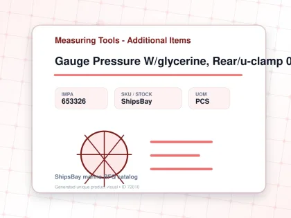 Gauge Pressure W/glycerine, Rear/u-clamp 0-25bar 80mm G1/2 - Measuring Tools - Additional Items - IMPA 653326 - UOM PCS