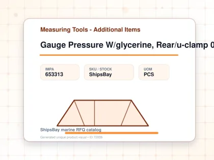 Gauge Pressure W/glycerine, Rear/u-clamp 0-4bar 63mm G1/4" - Measuring Tools - Additional Items - IMPA 653313 - UOM PCS