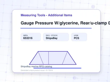 Gauge Pressure W/glycerine, Rear/u-clamp 0-6bar 63mm G1/4" - Measuring Tools - Additional Items - IMPA 653316 - UOM PCS