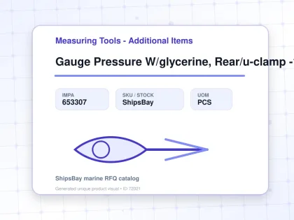 Gauge Pressure W/glycerine, Rear/u-clamp -1-5bar 63mm G1/4 - Measuring Tools - Additional Items - IMPA 653307 - UOM PCS