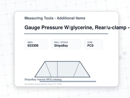 Gauge Pressure W/glycerine, Rear/u-clamp -1-5bar 80mm G1/2 - Measuring Tools - Additional Items - IMPA 653308 - UOM PCS