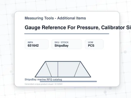 Gauge Reference For Pressure, Calibrator Sika E2(60)1-60bar - Measuring Tools - Additional Items - IMPA 651642 - UOM PCS