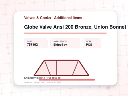 Globe Valve Ansi 200 Bronze, Union Bonnet Npt #1410 3/8" - Valves & Cocks - Additional Items - IMPA 757102 - UOM PCS