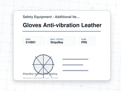 Gloves Anti-vibration Leather - Safety Equipment - Additional Items - IMPA 314501 - UOM PRS