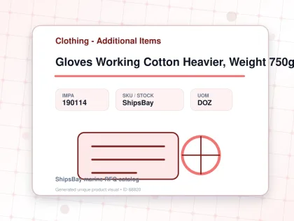 Gloves Working Cotton Heavier, Weight 750grm - Clothing - Additional Items - IMPA 190114 - UOM DOZ