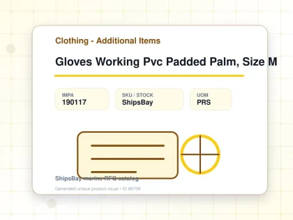 Gloves Working Pvc Padded Palm, Size M - Clothing - Additional Items - IMPA 190117 - UOM PRS