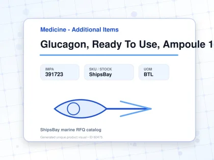 Glucagon, Ready To Use, Ampoule 1 Mg - Medicine - Additional Items - IMPA 391723 - UOM BTL