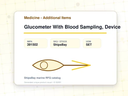 Glucometer With Blood Sampling, Device - Medicine - Additional Items - IMPA 391502 - UOM SET
