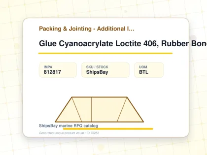Glue Cyanoacrylate Loctite 406, Rubber Bonding 20grm - Packing & Jointing - Additional Items - IMPA 812817 - UOM BTL