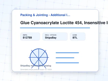 Glue Cyanoacrylate Loctite 454, Insensitive Instant Gel 20grm - Packing & Jointing - Additional Items - IMPA 812789 - UOM BTL
