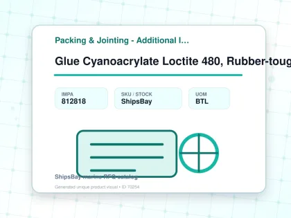 Glue Cyanoacrylate Loctite 480, Rubber-toughened Instant 20grm - Packing & Jointing - Additional Items - IMPA 812818 - UOM BTL